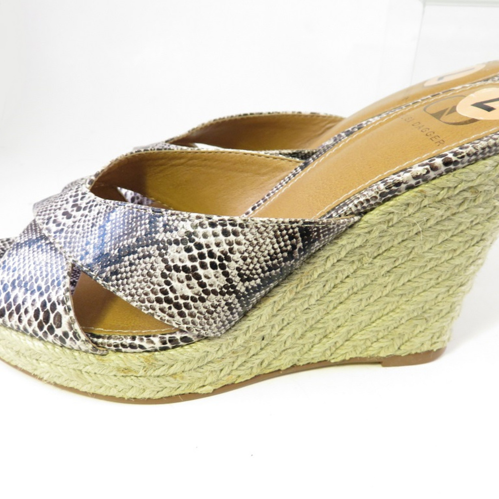 KELSEY DAGGER FAUX SNAKE SLIDE ESPADRILLES